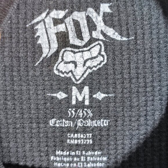 Fox knitted crew neck sweater girl size M black with graphic design - Picture 4 of 8